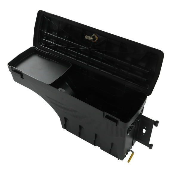 5SBSCFF15015R, Matte Black Truck Bed Storage Box Driver Passenger Side Lockable Lid For Modification