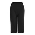 thumbnail image 4 of felwors Capris for Seniors Stretch High Waisted Crop Office Work Pants Summer Casual Capri Slacks Yoga Dress Pant Black, XXL, 4 of 5
