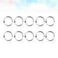 thumbnail image 2 of MasteelfCA 100pcs 20MM DIY Photo Album Loose-leaf Book Circle Key Ring Photo Album Buckle Snap Ring Binding Meatl Circle (Silver), 2 of 8