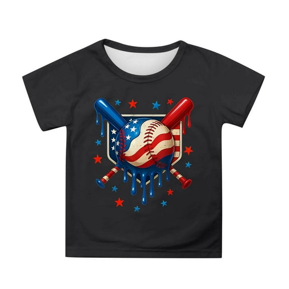 WMQPNNS Shirts for Girl Kids Graphic Tees Size 12 Casual Short Sleeve Crew Neck Tops Loose Fit Printed Cotton Tops Shirts Graphic Tee Shirt for Summer(Size 8-9 Years, Black-1)