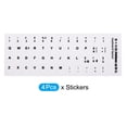 thumbnail image 3 of Uxcell Italian Keyboards Layout Stickers Computer Replacement Cover Universal White Background Black Lettering 4 Pack, 3 of 5