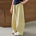 thumbnail image 7 of Barrel Sweatpants Girls Baggy Front Seam Drawstring Curved Wide Leg Sweatpants for Teen Girls Gym Y2k Sweats Pants Joggers, 7 of 7