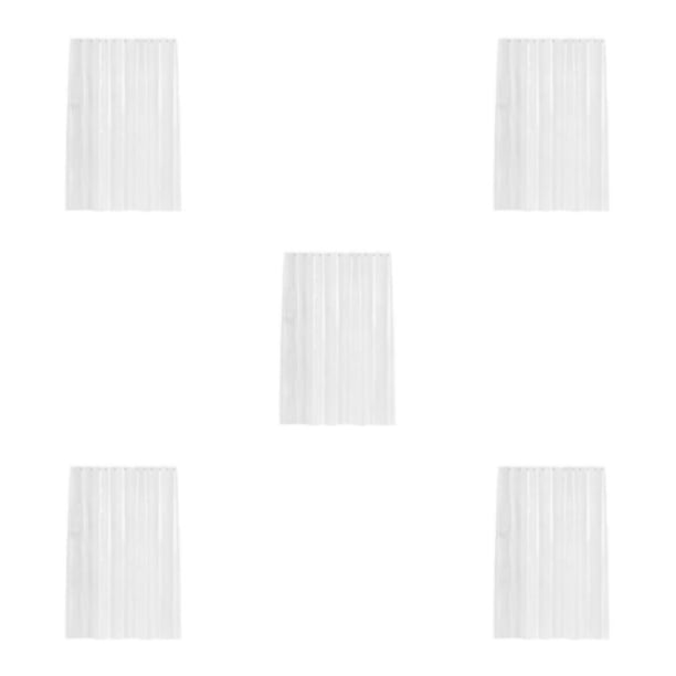 Cortina de ducha impermeable Toystoory de PEVA Transparente 180*200 a prueba de moho ganchos de plástico extragruesos