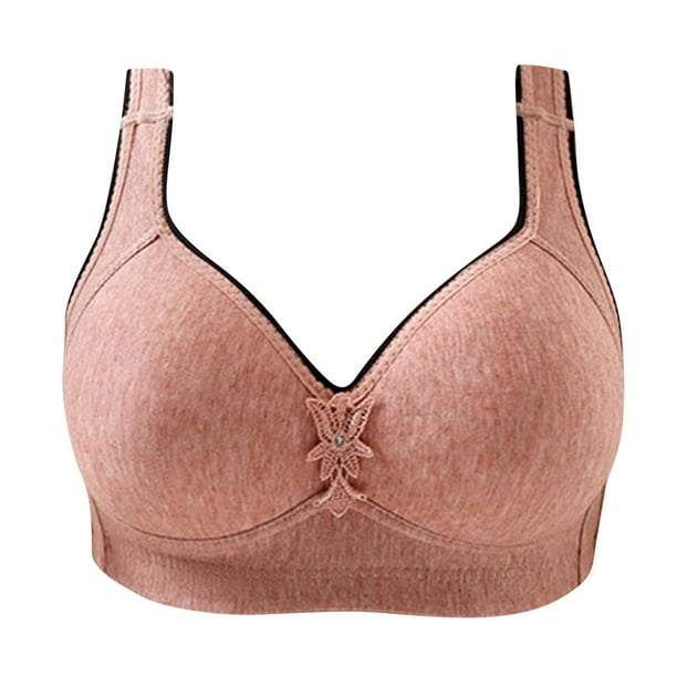 2023 Summer Savings Clearance! Bras for Women WJSXC Woman's Comfortable  Plus Size Breathable Bra Underwear No Rims Pink XL 