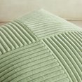 thumbnail image 4 of Fancy Homi Set of 2 Sage Green Boho Decorative Throw Pillow Covers 18x18 inch with Diagonally Pattern for Living Room Couch Bed Sofa, Soft Textured Corduroy Aesthetic Farmhouse Home Decor 45x45 cm, 4 of 7