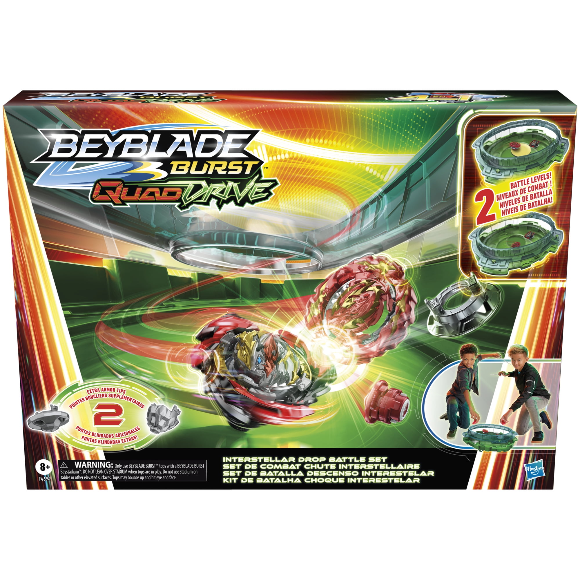 BEYBLADE Burst QuadDrive Interstellar Drop Battle Set, Set Stadium, Battling Tops And Launchers