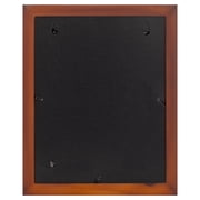 Gallery Solutions Flat Cherry Picture Frame Double White Mat Airfloat Tabletop Wall, Display 11 x 14 for 8 x 10 Photo 1-pack