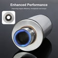 thumbnail image 3 of 2.25" Universal Muffler Exhaust Pipe - Stainless Steel Performance Muffler for Cars, Trucks, SUVs - Deep Aggressive Sound, High Flow Exhaust Pipe to Boost Horsepower & Torque - 20" Overall Length, 3 of 8