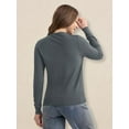 thumbnail image 4 of Women's Crew Neck Button Down Long Sleeve Cardigan Sweater, 4 of 5