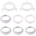 thumbnail image 1 of Plastic Lamp Shade Reducer Ring - 8 Pack E27 To E14 Lampshade Converter Rings, 1 of 5