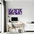 thumbnail image 6 of Visual Art Decor Abstract Wall Art Purple Geometric Lines Painting 12"x16" Framed Canvas Art Prints Set of 3, 6 of 9