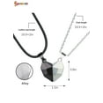 thumbnail image 3 of Spencer 1 Pair Magnetic Love Matching Necklace for Couples, Two Souls One Heart Pendant Necklaces Distance Faceted Charm Lover Necklace (Black), 3 of 7