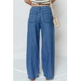 thumbnail image 2 of Women's Dusk Blue Wide Leg Jeans – Casual High Waist Denim for Everyday Style, 16, 2 of 6