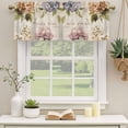 thumbnail image 2 of Spring Hydrangea Floral Curtain Valances for Windows, Kitchen Valance Window Treatments Panel 2 Pack, Vintage Botanical Flowers Rod Pocket Short Curtains for Bathroom Bedroom 42 x 18 Inch, 2 of 8