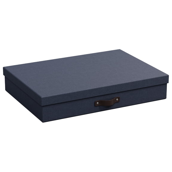 Bigso Sverker Legal/Art Storage Label w/Lid- 3.3x17.1x12.2in Blue