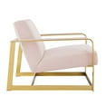 thumbnail image 4 of Modway Seg Performance Velvet Accent Chair in Gold Pink, 4 of 9