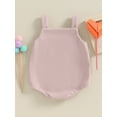 thumbnail image 3 of Mevireiy Baby Boys Girls Corduroy Romper Sleeveless Jumpsuit Valentine Overalls Outfit, Pink, 0-3 Months, 3 of 6