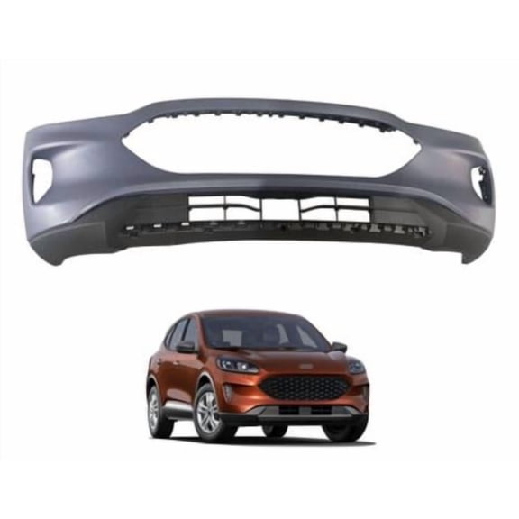 New Primed Front Upper & Lower Bumper Cover Set Fits 2020-2022 Ford Escape
