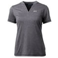 thumbnail image 2 of Women's Cutter & Buck Heather Charcoal NYU Violets Forge Blade V-Neck Top, 2 of 3
