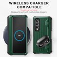 thumbnail image 5 of TECH CIRC Case for Samsung Galaxy Z Fold 4 Compatible with MagSafe, Heavy Duty Rugged PC Shockproof Hinge Protection Cover with Hidden Bracket Screen Protector S Pen Holder Case, Armygreen, 5 of 7