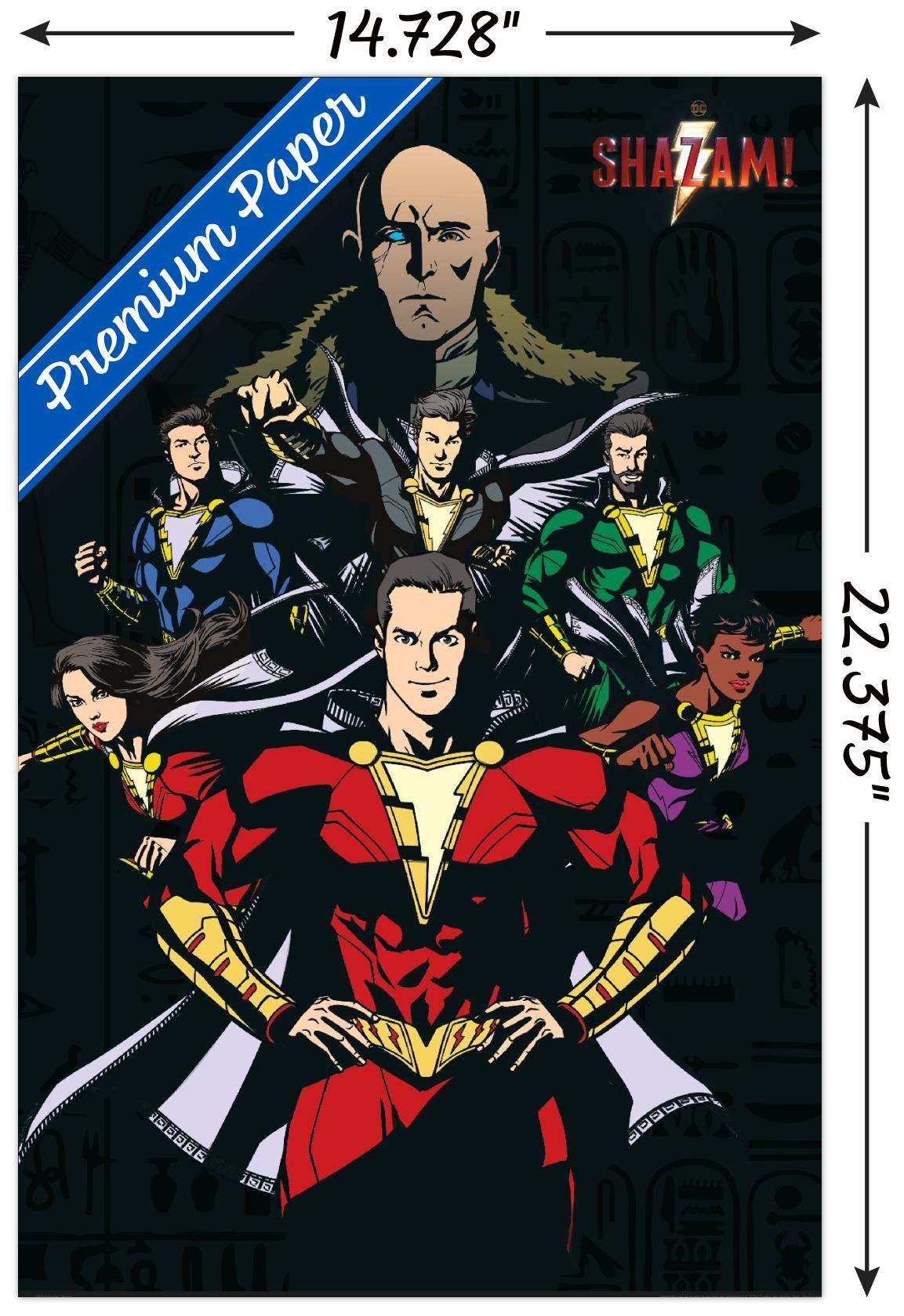 DC Comics Movie - Shazam - Group Wall Poster, 14.725" x 22.375"