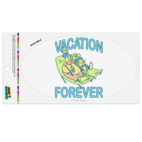 Rocko's Modern Life Vacation Forever Automotive Car Refrigerator Locker Vinyl Euro Oval Magnet