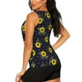 thumbnail image 3 of Wukai Sunflowers Print &nbsp;Women's Workout Tank Top Mesh Yoga Shirts Athletic Running Tank Tops Athletic Gym Shirts - Small, 3 of 8