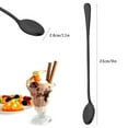 thumbnail image 6 of 9 Inch Long Handle Iced Tea Spoon, Ksopiavobs Set of 6 Stainless Steel Iced Teaspoon for Iced Tea, Coffee, Cocktail, Milkshake, Cold Drink (Black), 6 of 7