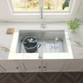 thumbnail image 3 of 32X19 inch Ledge Workstation Undermount kitchen Sink 304 Stainless Steel Single Bowl Kitchen Sink, 3 of 7