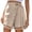 Beige, variant on Womens Tassel Trim Wrap Skort Tie Waist with Casual Vacation Boho Style Shorts
