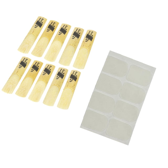 10 Uds. Bambú de Fuerza de Caña de 2,5 con Almohadillas para Saxofón Alto BE Accesorios para Saxofón Yuyangstore Almohadilla de boquilla de saxofón