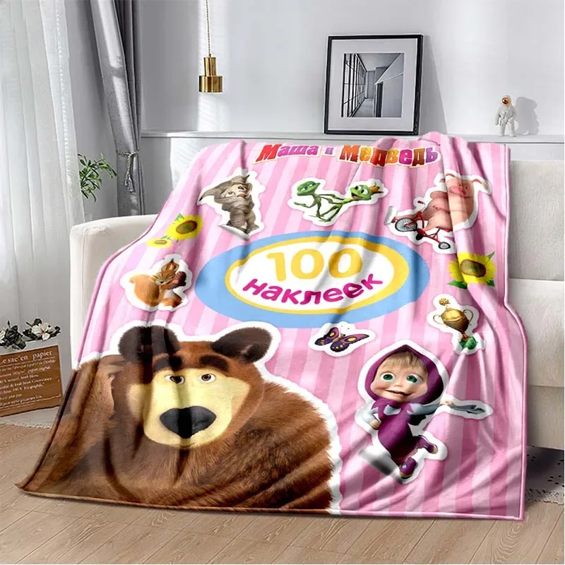 Masha and bear blanket hotsell