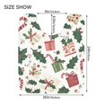 thumbnail image 5 of Yayeee Bath Rugs for Bathroom Floor Set of 2 Non Slip Fluffy Soft Absorbent Mat, White Christmas Holly, 5 of 7