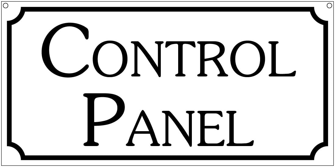 Control Panel Rig. Sign Control Panel- 6x12 Aluminum Boardwalk Carnival Fair ride sign ...
