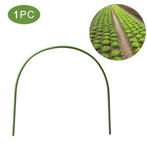 Greenhouse Hoops Garden Plant Hoop 4ft Long with Plastic Coated Rust-Free Grow Tunnel Hoops for Garden Stakes Fabric