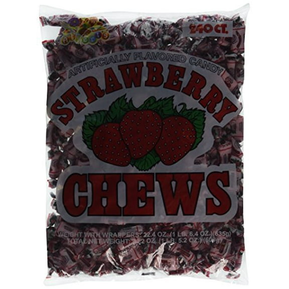 Albert's Fruit Chews - Strawberry Flavor (240 Candies)
