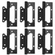 thumbnail image 2 of 6 bisagras silenciosas para puertas y ventanas de acero inoxidable para el hogar, 10 x 5,2 cm, color negro, 2 of 14