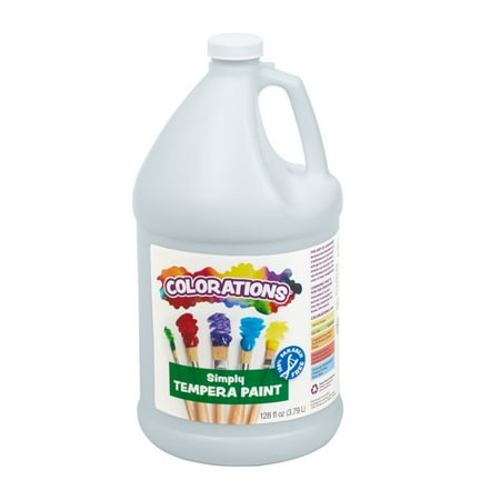 Colorations Paraben-Free Simply Tempera Paint - White, 1 Gallon