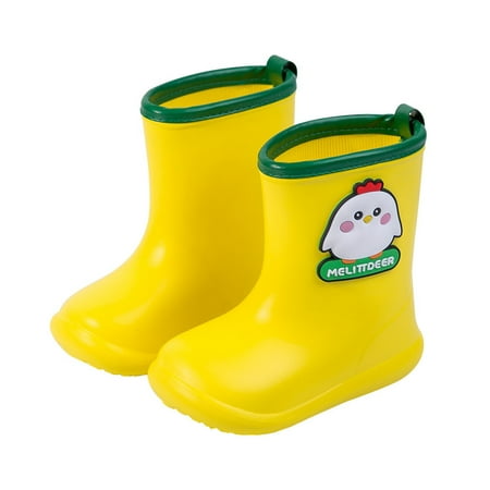 

Xunyuan 1 Pair Baby Rain Shoes Cute Animal Pattern Anti-skid Tasteless Toddlers Cartoon Rain Boots for Outdoor Activities