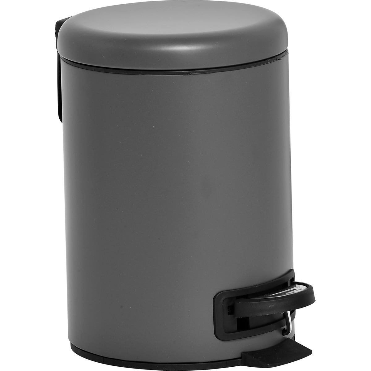 Nordic Collection Soft Close Small Round Metal Bath Floor Step Trash