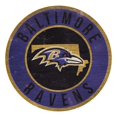 thumbnail image 1 of Panneau en Bois Baltimore Ravens 12 Pouces Design Rond, 1 of 1