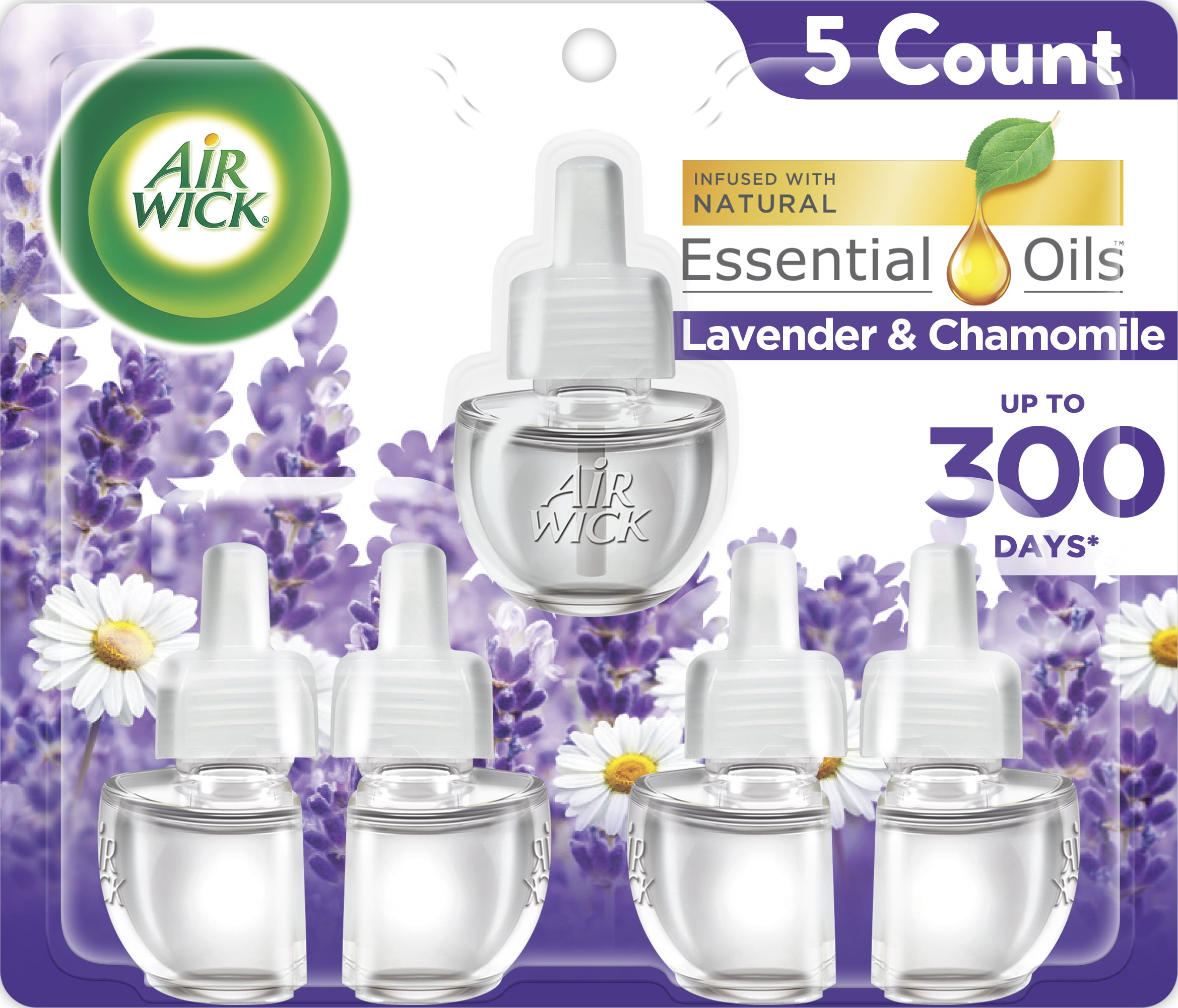 Air Wick 1.34 Oz Lavender Chamomile 2 Ct Scented Essential Oil Refills & Warmer 