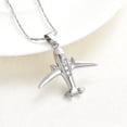 thumbnail image 3 of Airplane pendant cremation jewellery urns for ashes keepsake urn necklace, 3 of 7