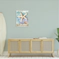 thumbnail image 2 of Stupell Aquatic Beach Welcome Starfish Landscape Painting White Framed Art Print Wall Art, 2 of 7