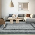 thumbnail image 3 of ZACOO 8' x 10' Farmhouse Throw Rugs Machine Washable Rug Braided Print Floor Cover Indoor Non Slip Throw Carpet Grey, 3 of 7