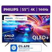 Philips 55 Class 144Hz QLED+ 4K UltraHD (2160p) Google + Gaming Smart TV (55PUG7675/F7)