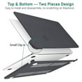 thumbnail image 3 of HOMEYA 2023 MacBook Air 15 inch Case M2 A2941 Plastic Hard Shell Case & Keyboard Cover & Screen Protector for Apple Mac Air 15 with Touch ID, Black, 3 of 8