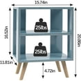 thumbnail image 2 of Table de Nuit, Table de Chevet Bleue pour Enfants, Table d'Appoint Moderne avec Rangement Ouvert, Table de Chevet à 2 Niveaux pour Petit Espace, Salon, Chambre, 2 of 14