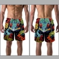 thumbnail image 3 of luoweisi Men's Beach Shorts Quick Dry Swim Trunks with Mesh Lining Chameleon M, 3 of 5