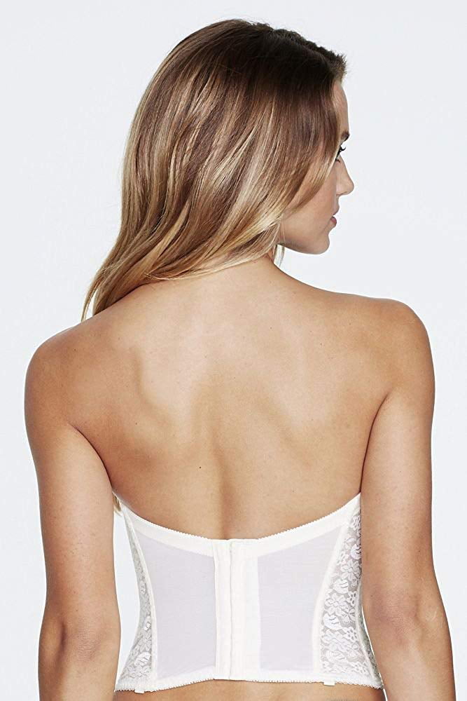 Dominique Tayler Lace Backless and Strapless Corselet Bridal Bra with  Breathable Memory Foam Cups, White, 32A : : Clothing, Shoes &  Accessories